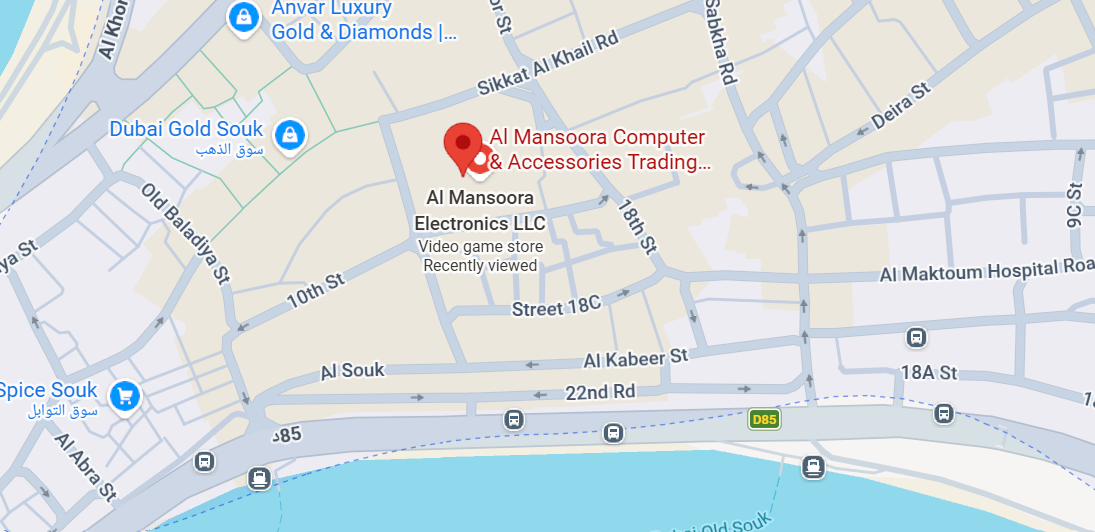 Map location for Al Mansoora Computers Deira